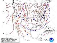 Final Day 6 Fronts and Pressures for the CONUS