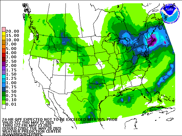 24-Hour 95th
                     Percentile QPF valid 12Z May 23, 2025
