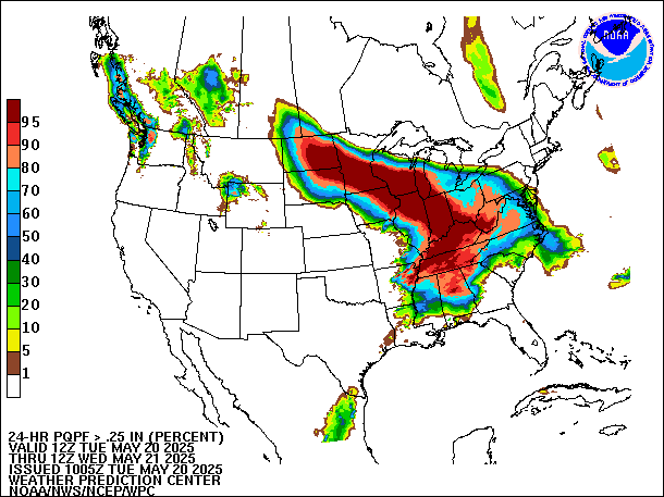 24-Hour PQPF valid 12Z May 21, 2025