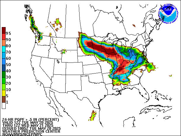24-Hour PQPF valid 12Z May 21, 2025
