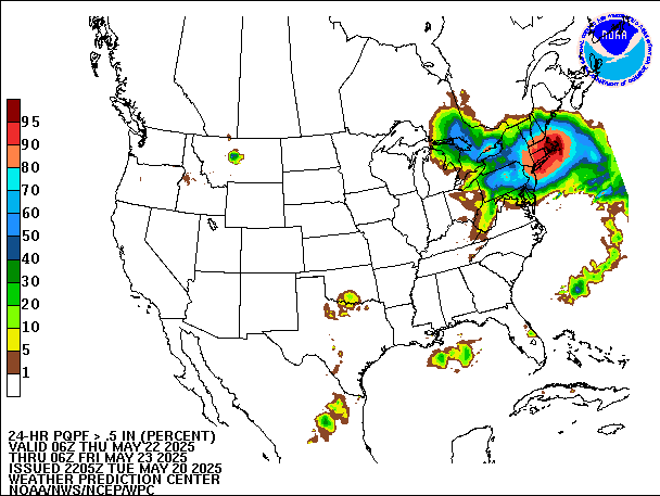24-Hour PQPF valid 06Z May 23, 2025