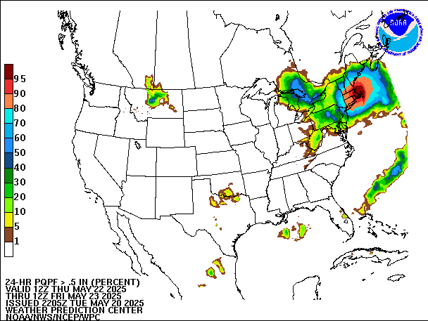 24-Hour PQPF valid 12Z May 23, 2025