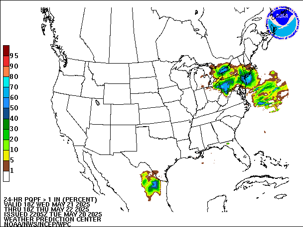 24-Hour PQPF valid 18Z May 22, 2025