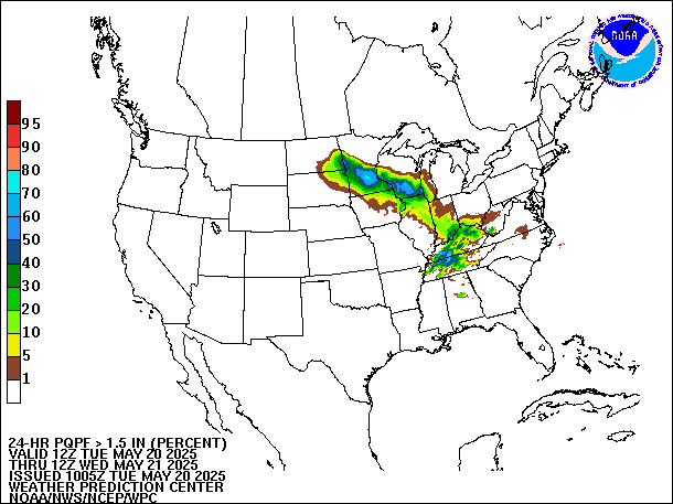 24-Hour PQPF valid 12Z May 21, 2025