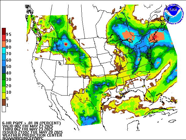 6-Hour PQPF valid 06Z May 23, 2025