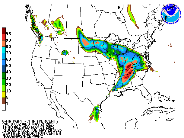 6-Hour PQPF valid 06Z May 21, 2025