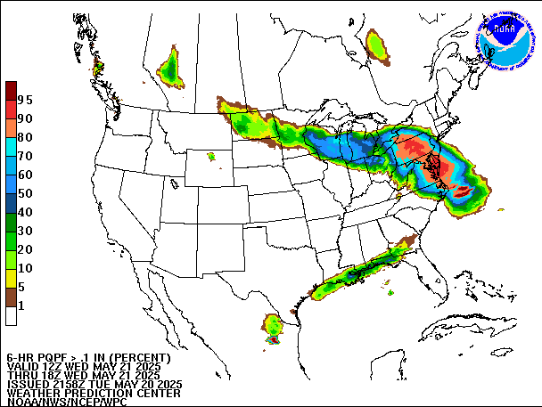 6-Hour PQPF valid 18Z May 21, 2025