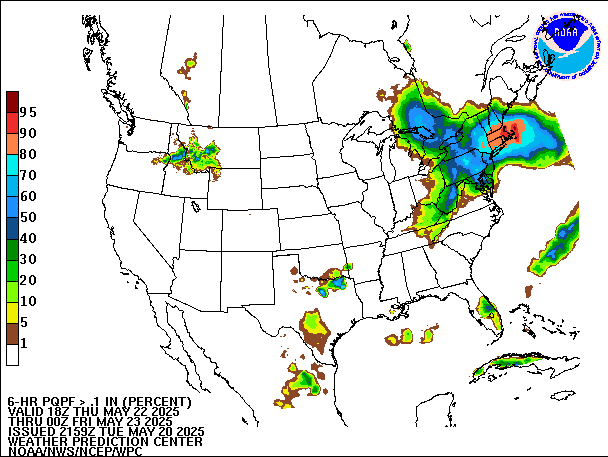 6-Hour PQPF valid 00Z May 23, 2025