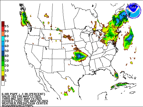 6-Hour PQPF valid 00Z May 24, 2025