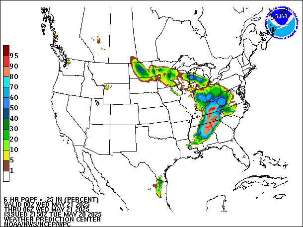 6-Hour PQPF valid 06Z May 21, 2025
