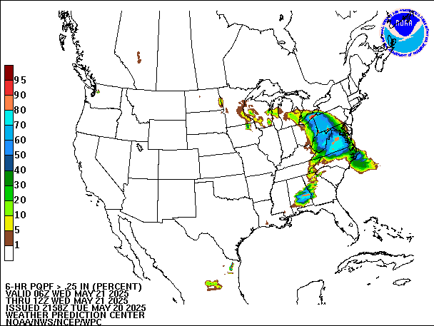 6-Hour PQPF valid 12Z May 21, 2025