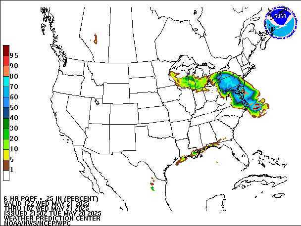 6-Hour PQPF valid 18Z May 21, 2025