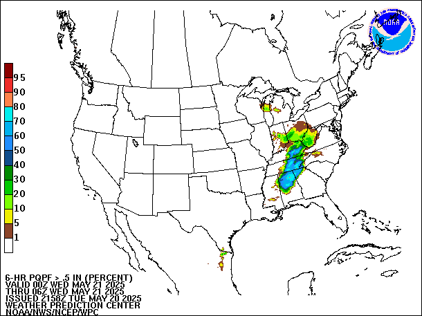 6-Hour PQPF valid 06Z May 21, 2025
