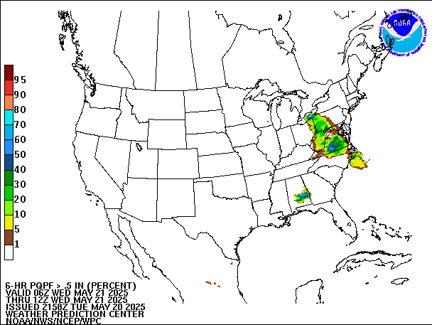 6-Hour PQPF valid 12Z May 21, 2025