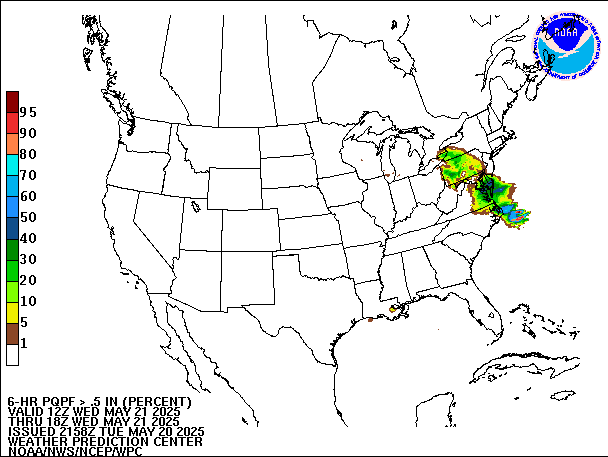 6-Hour PQPF valid 18Z May 21, 2025