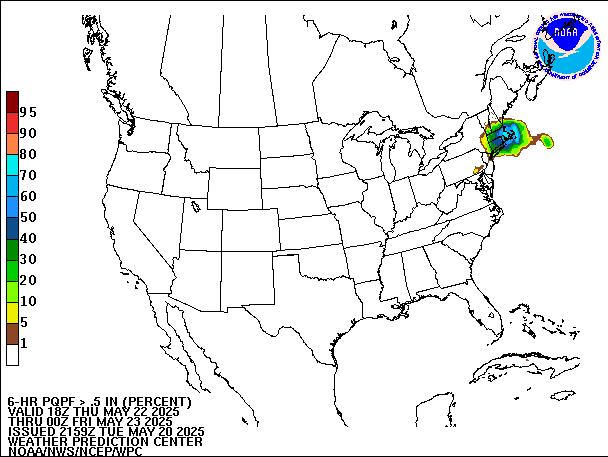 6-Hour PQPF valid 00Z May 23, 2025