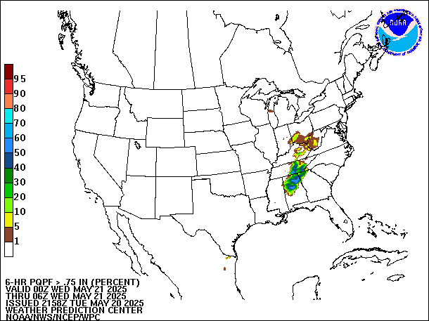 6-Hour PQPF valid 06Z May 21, 2025