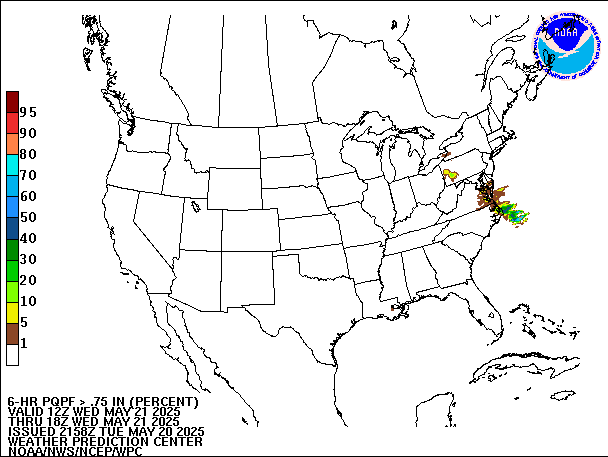 6-Hour PQPF valid 18Z May 21, 2025