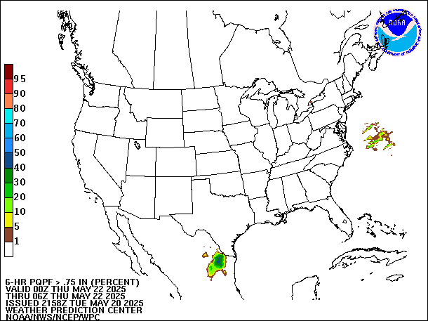 6-Hour PQPF valid 06Z May 22, 2025