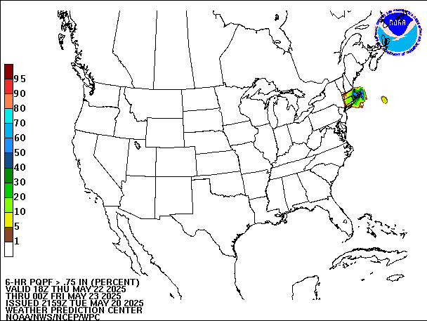 6-Hour PQPF valid 00Z May 23, 2025