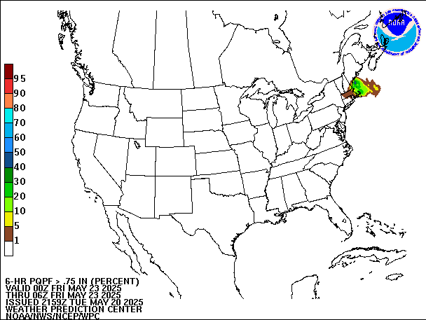 6-Hour PQPF valid 06Z May 23, 2025