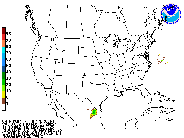 6-Hour PQPF valid 06Z May 22, 2025