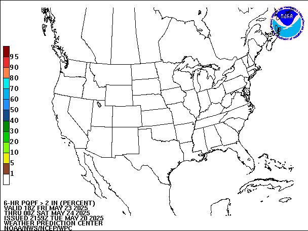 6-Hour PQPF valid 00Z May 24, 2025