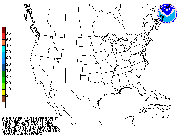 6-Hour PQPF valid 06Z May 21, 2025