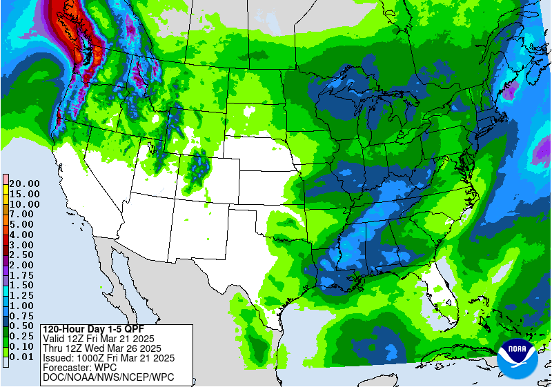 WPC's Short Range Forecasts (Days 0.5 - 2.5) - NDFD Precipitation