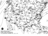 Latest United States (CONUS) surface analysis - Black and White