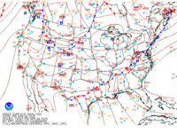 Latest United States (CONUS) surface analysis with observations